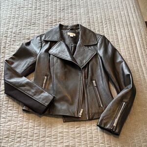 Women's Black Leather Jacket Madison Jules